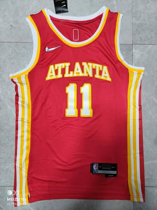 21/22 Atlanta Hawks YOUNG #11 Red Basketball Jersey (Stitched)