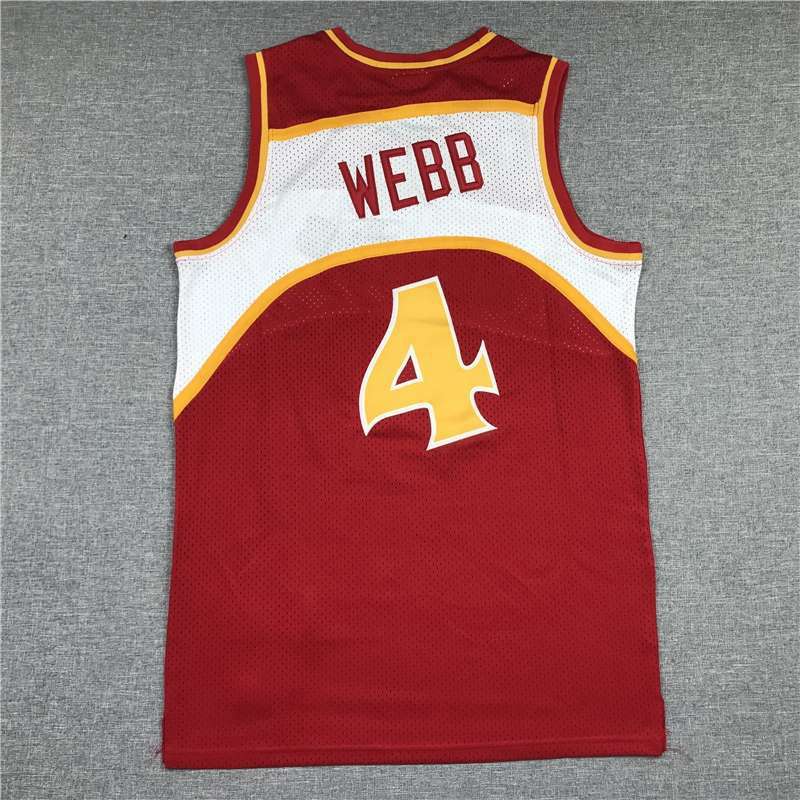 1986/87 Atlanta Hawks WEBB #4 Red Classics Basketball Jersey (Stitched)