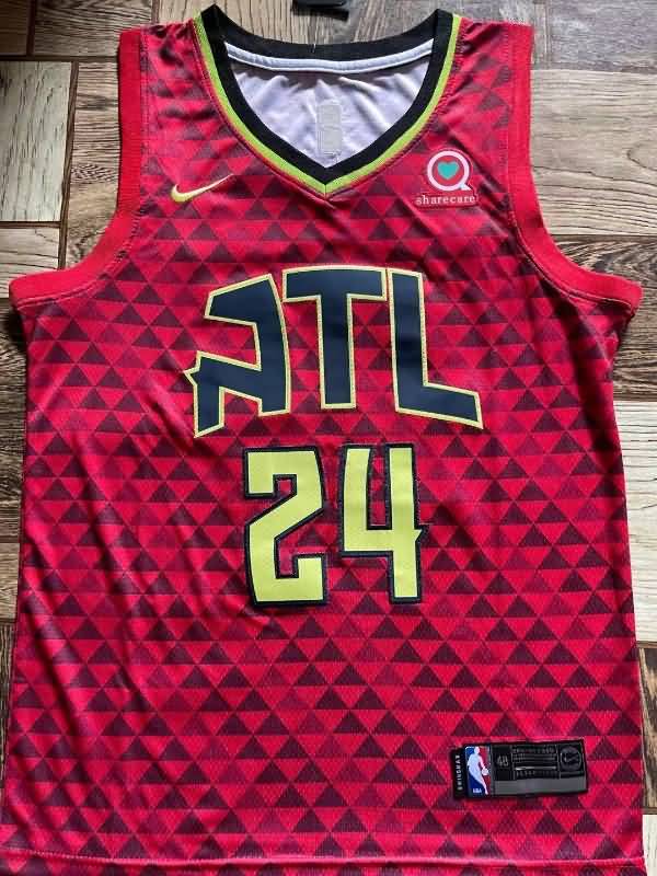 Atlanta Hawks FERNANDO #24 Red Basketball Jersey (Stitched)