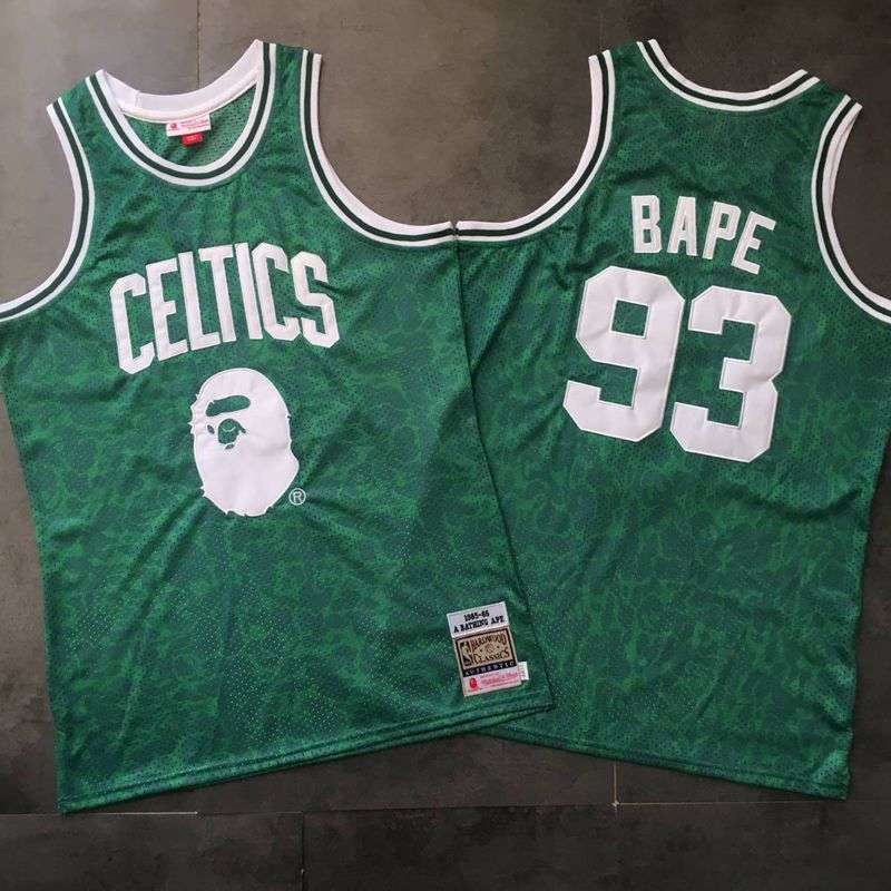 1985/86 Boston Celtics BAPE #93 Green Classics Basketball Jersey (Closely Stitched)