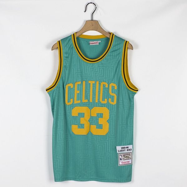 1985/86 Boston Celtics BIRD #33 Green Classics Basketball Jersey (Stitched) 02