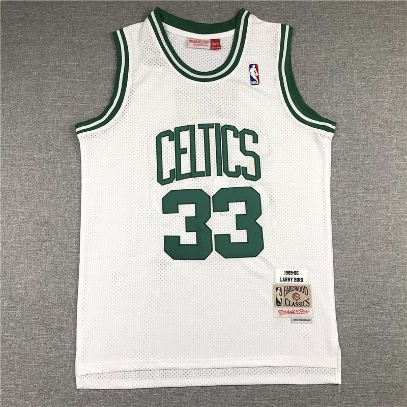 1985/86 Boston Celtics BIRD #33 White Classics Basketball Jersey (Stitched)