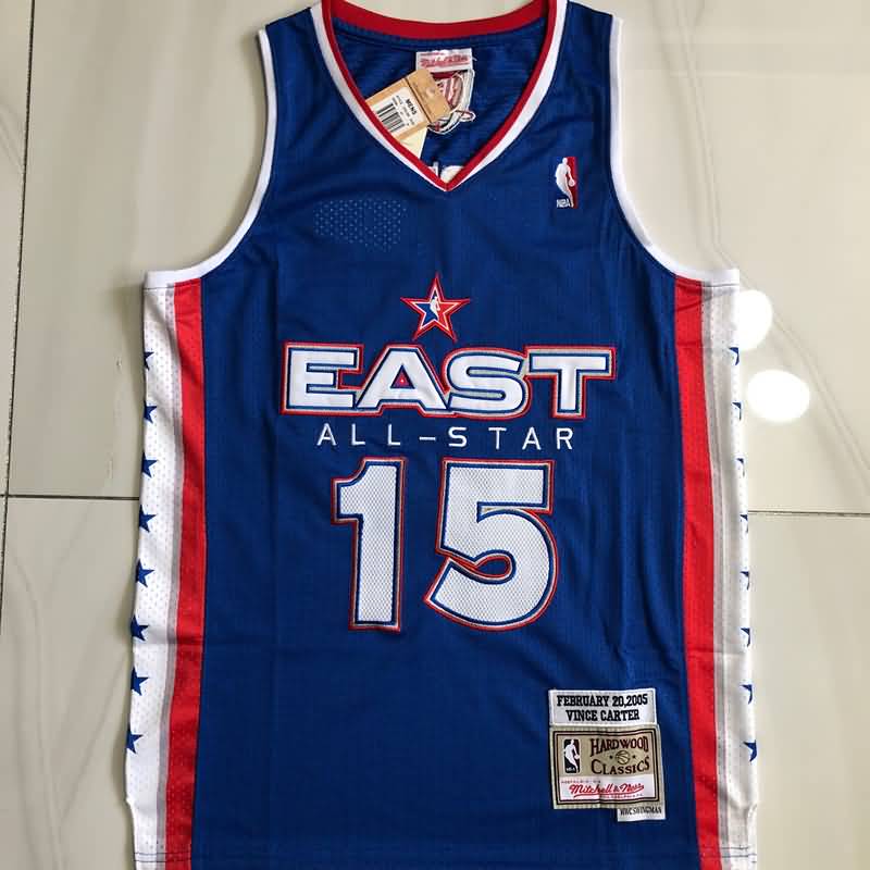 2005 Brooklyn Nets CARTER #15 Dark Blue ALL-STAR Classics Basketball Jersey (Closely Stitched)