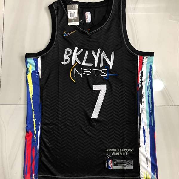 20/21 Brooklyn Nets DURANT #7 Black City Basketball Jersey (Closely Stitched)