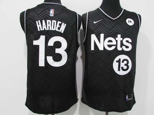 20/21 Brooklyn Nets HARDEN #13 Black Basketball Jersey 02 (Stitched)
