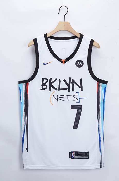 20/21 Brooklyn Nets DURANT #7 White City Basketball Jersey (Stitched)