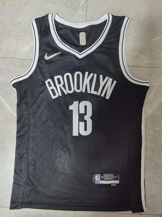 21/22 Brooklyn Nets HARDEN #13 Black Basketball Jersey (Stitched)