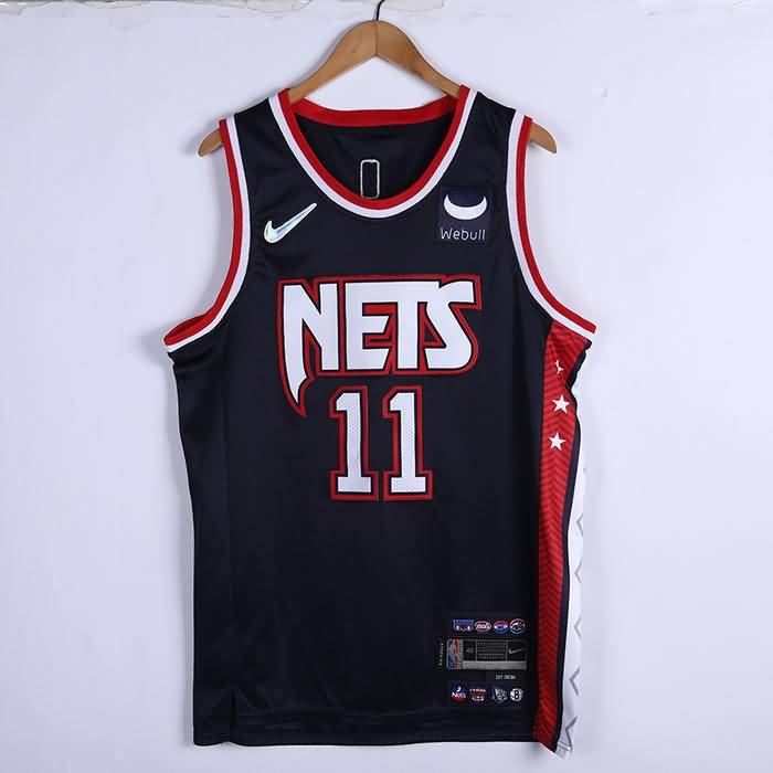 21/22 Brooklyn Nets IRVING #11 Dark Blue City Basketball Jersey (Stitched)