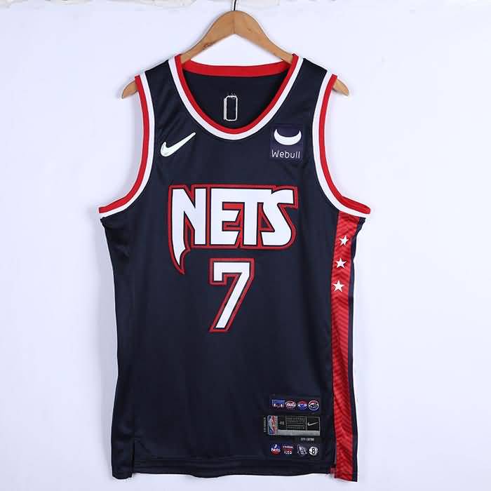 21/22 Brooklyn Nets DURANT #7 Dark Blue City Basketball Jersey (Stitched)
