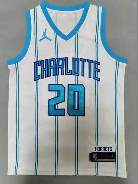 20/21 Charlotte Hornets HAYWARD #20 White AJ Basketball Jersey (Stitched)