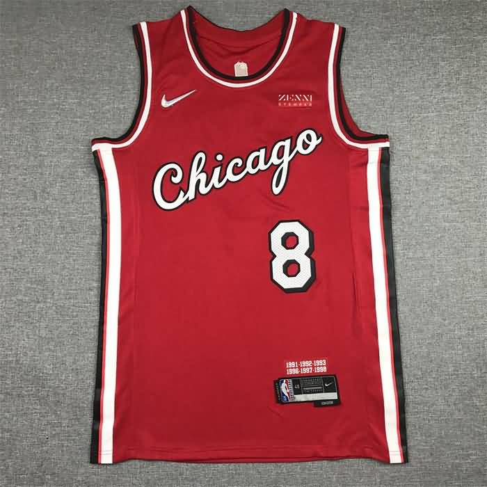 21/22 Chicago Bulls LAVINE #8 Red City Basketball Jersey (Stitched)
