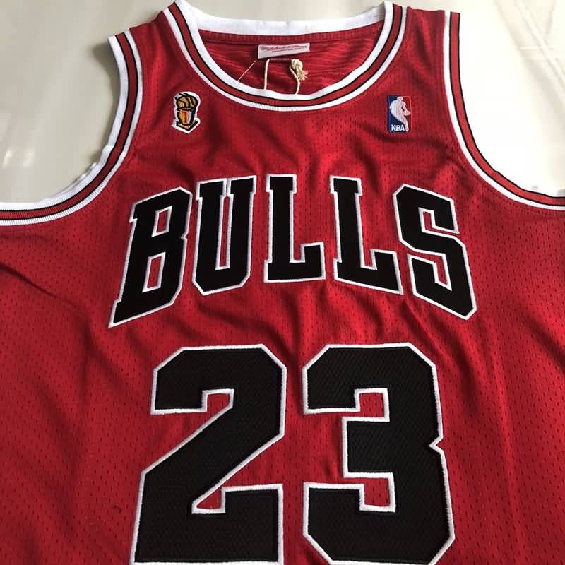 1995/96 Chicago Bulls JORDAN #23 Red Champion Classics Basketball Jersey (Closely Stitched)