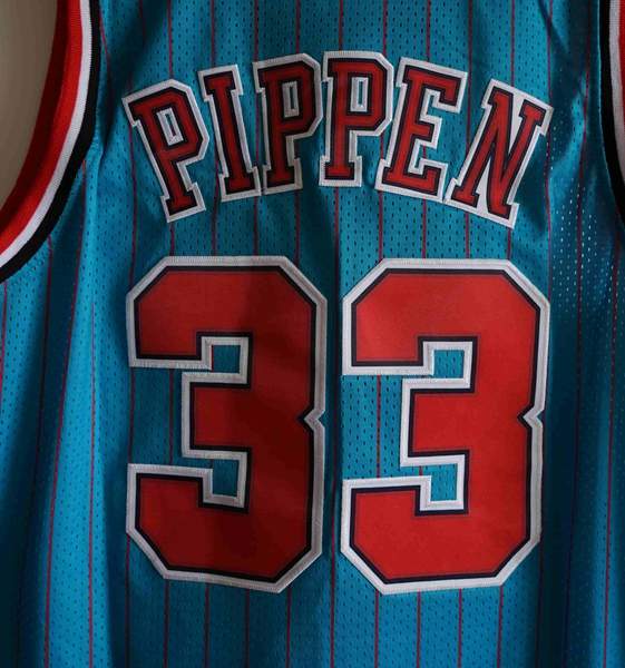 1995/96 Chicago Bulls PIPPEN #33 Blue Classics Basketball Jersey (Stitched)