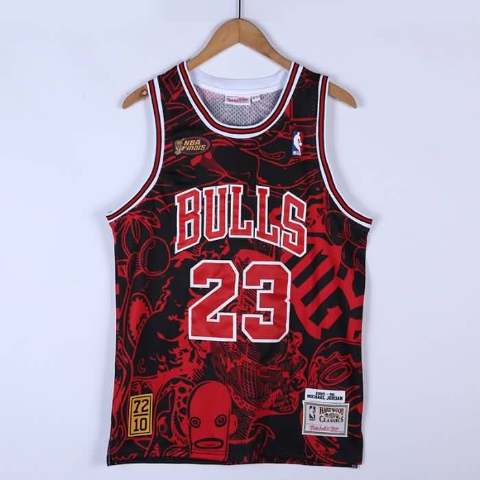 1995/96 Chicago Bulls JORDAN #23 Black Finals Classics Basketball Jersey (Stitched)