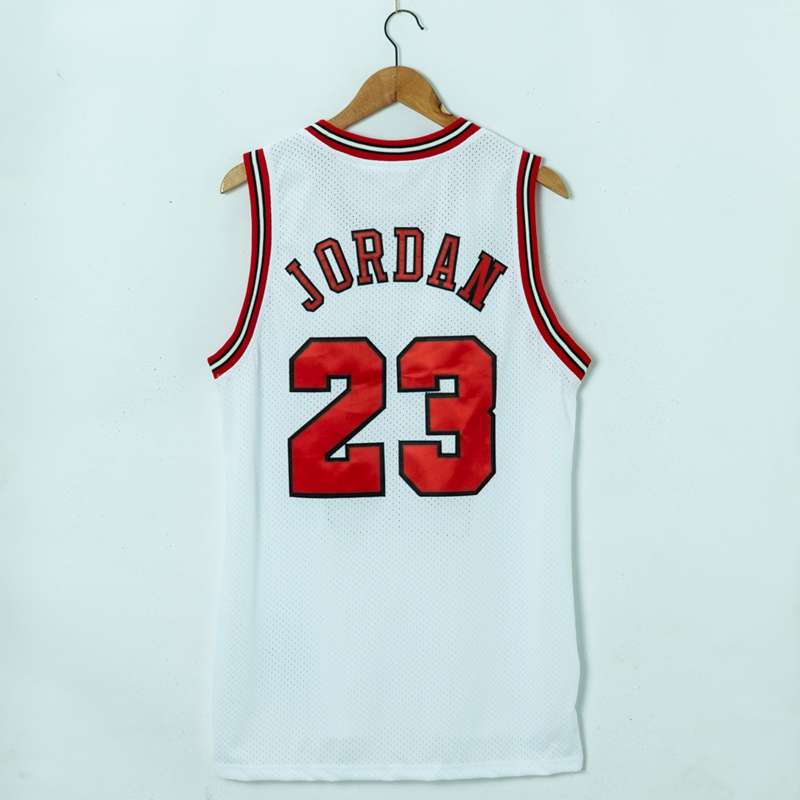 1996/97 Chicago Bulls JORDAN #23 White Champion Classics Basketball Jersey (Stitched)