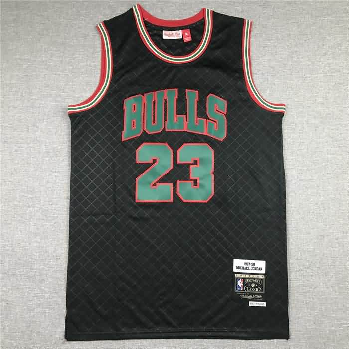 1997/98 Chicago Bulls JORDAN #23 Black Classics Basketball Jersey 04 (Stitched)