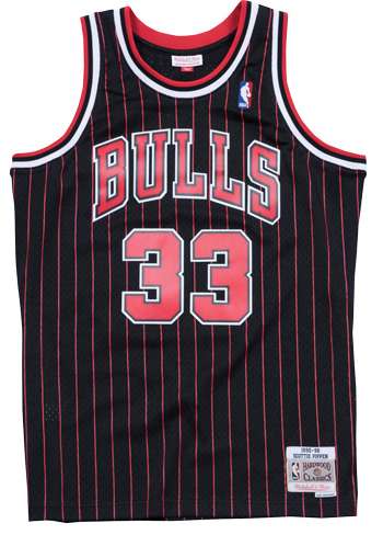 1997/98 Chicago Bulls PIPPEN #33 Black Classics Basketball Jersey 02 (Stitched)