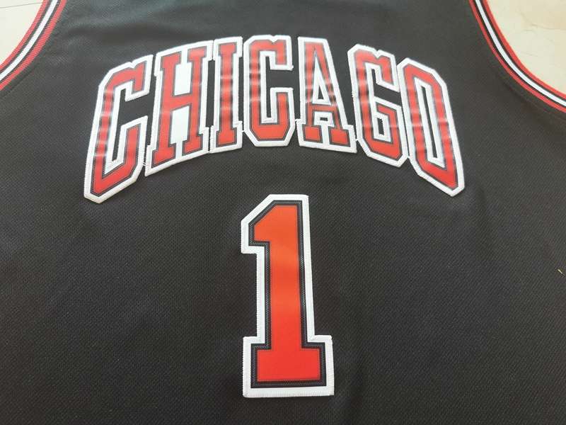Chicago Bulls ROSE #1 Black Classics Basketball Jersey (Stitched)