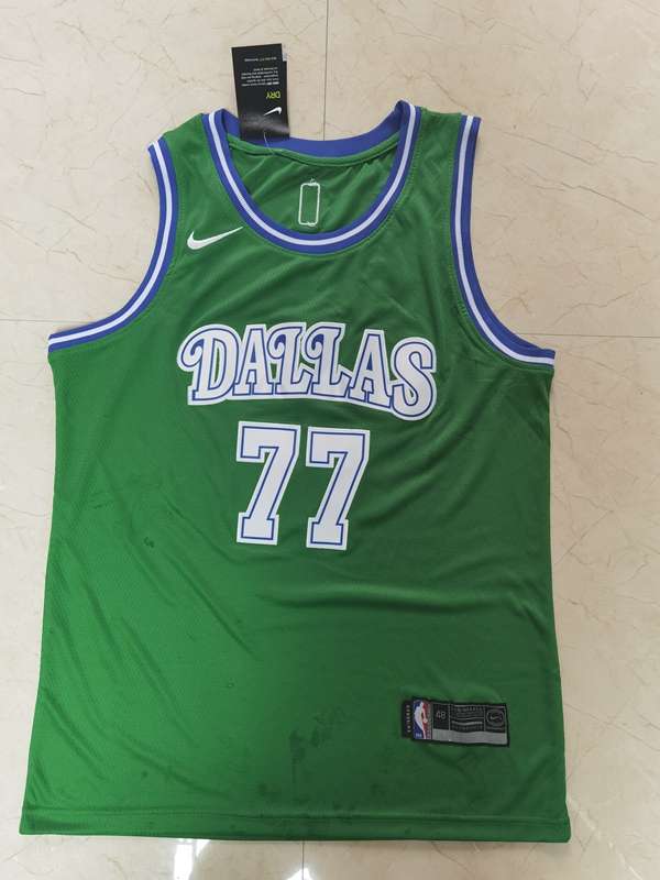 20/21 Dallas Mavericks DONCIC #77 Green Basketball Jersey (Stitched)