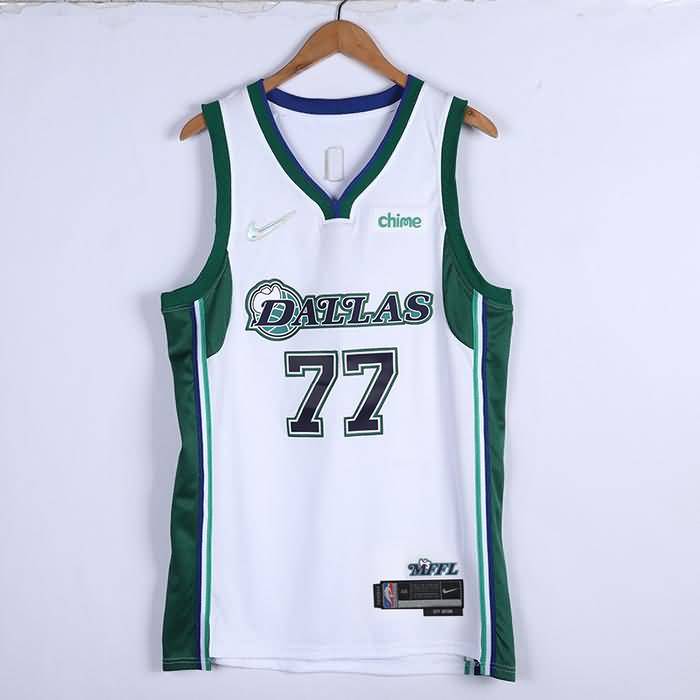 21/22 Dallas Mavericks DONCIC #77 White City Basketball Jersey (Stitched)