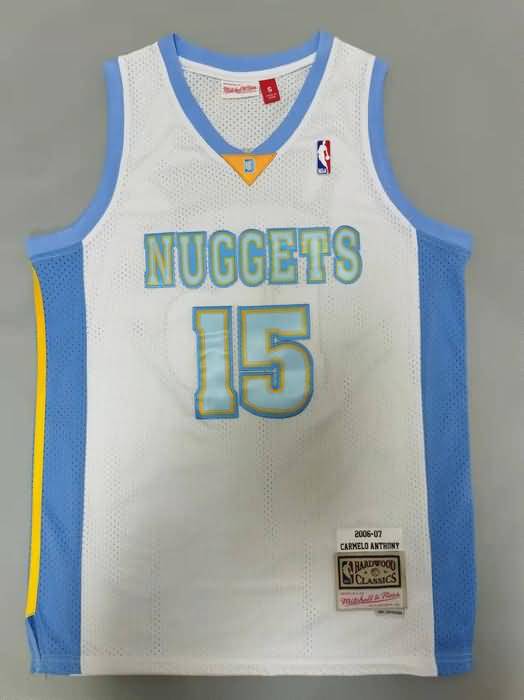 2006/07 Denver Nuggets ANTHONY #15 White Classics Basketball Jersey (Stitched)