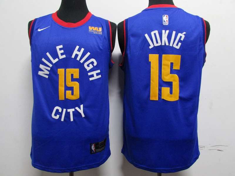 20/21 Denver Nuggets JOKIC #15 Blue Basketball Jersey (Stitched)