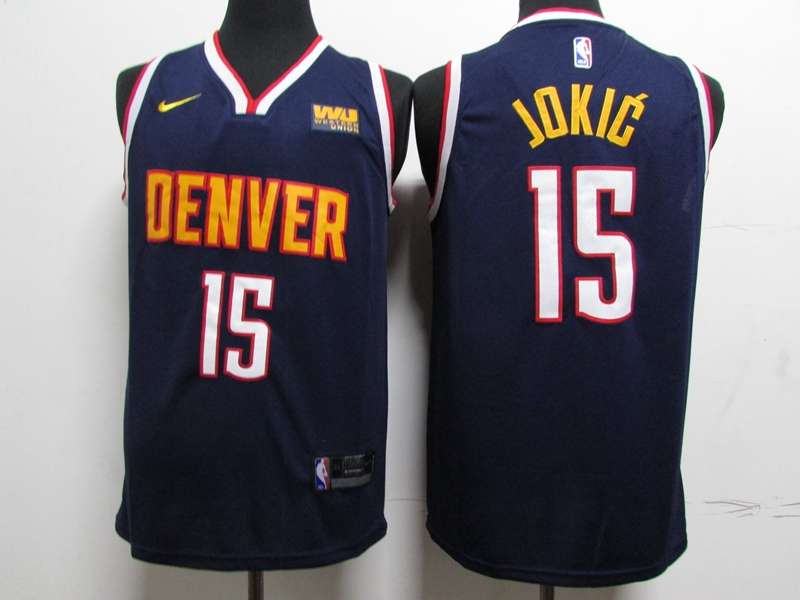 20/21 Denver Nuggets JOKIC #15 Dark Blue Basketball Jersey (Stitched)
