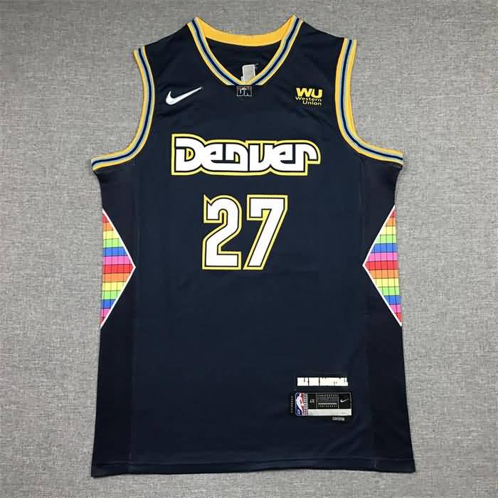 21/22 Denver Nuggets MURRAY #27 Dark Blue City Basketball Jersey (Stitched)