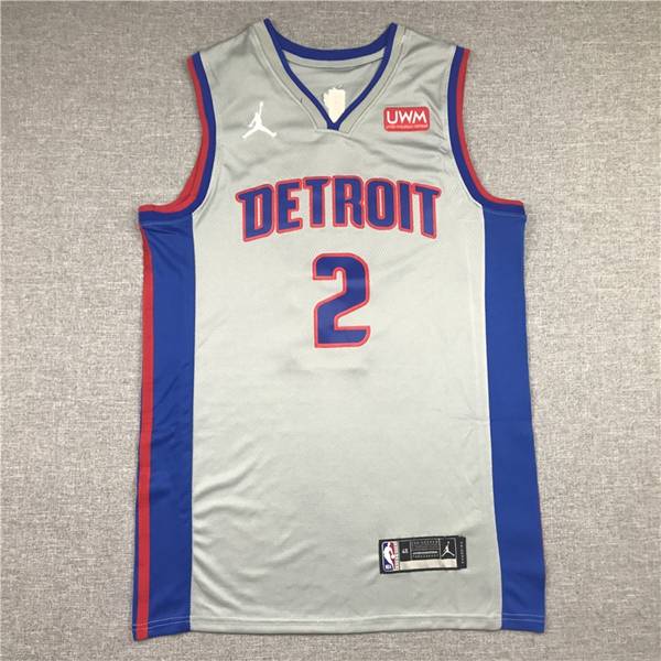 20/21 Detroit Pistons CUNNINGHAM #2 Grey AJ Basketball Jersey (Stitched)