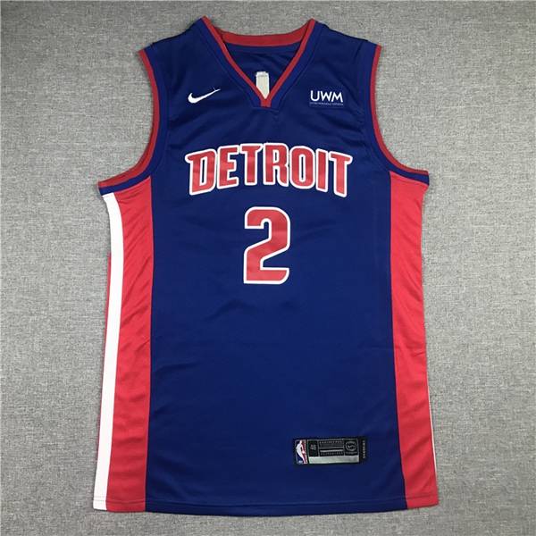 20/21 Detroit Pistons CUNNINGHAM #2 Blue Basketball Jersey (Stitched)