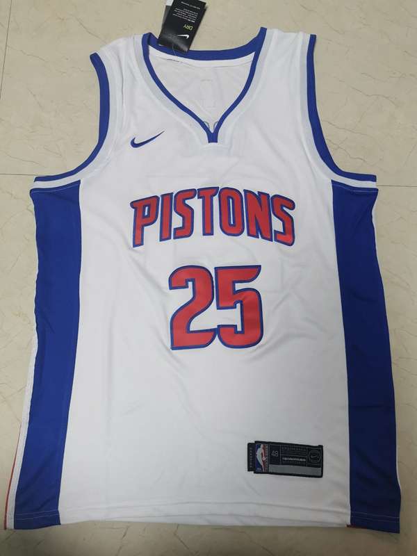 20/21 Detroit Pistons ROSE #25 White Basketball Jersey (Stitched)