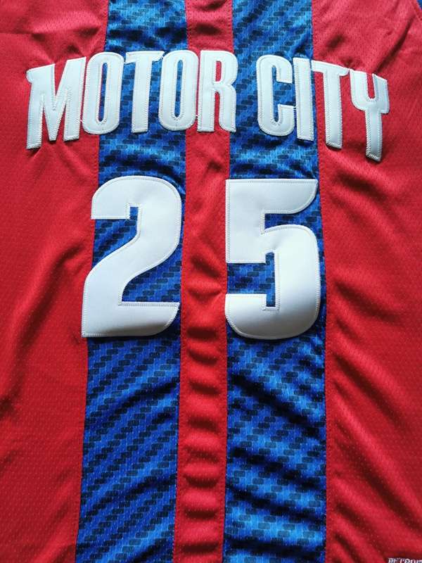 2020 Detroit Pistons ROSE #25 Red City Basketball Jersey (Stitched)