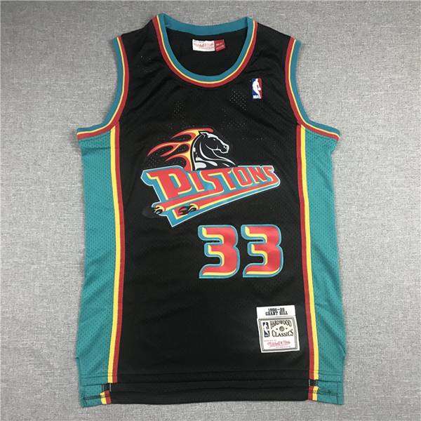 1998/99 Detroit Pistons HILL #33 Black Classics Basketball Jersey (Stitched)