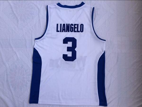 Europe Player LIANGELO #3 White Basketball Jersey (Stitched)