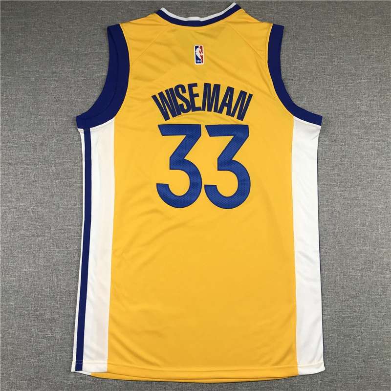 20/21 Golden State Warriors WISEMAN #33 Yellow AJ Basketball Jersey (Stitched)