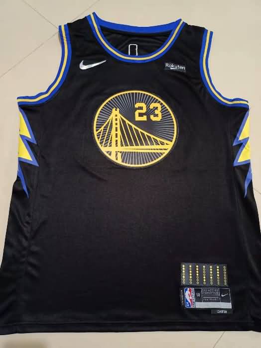 21/22 Golden State Warriors GREEN #23 Black City Basketball Jersey (Stitched)