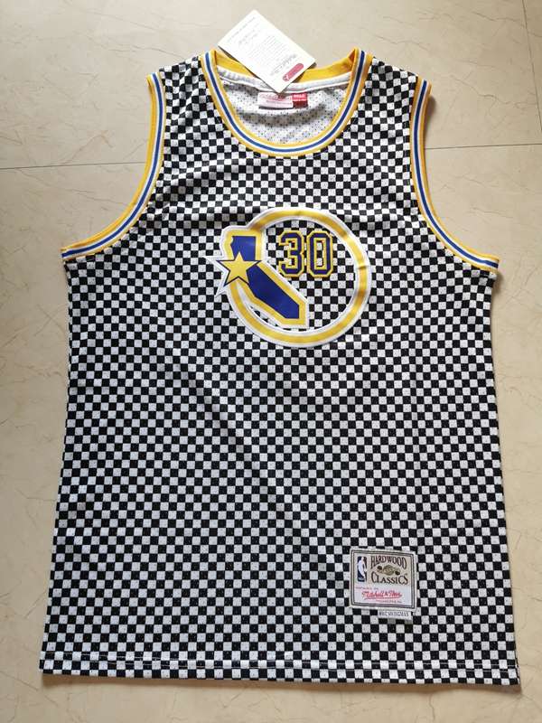 Golden State Warriors CURRY #30 Black White Classics Basketball Jersey (Stitched)