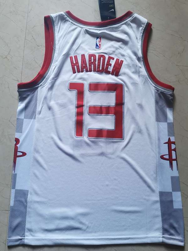 2020 Houston Rockets HARDEN #13 White City Basketball Jersey (Stitched)