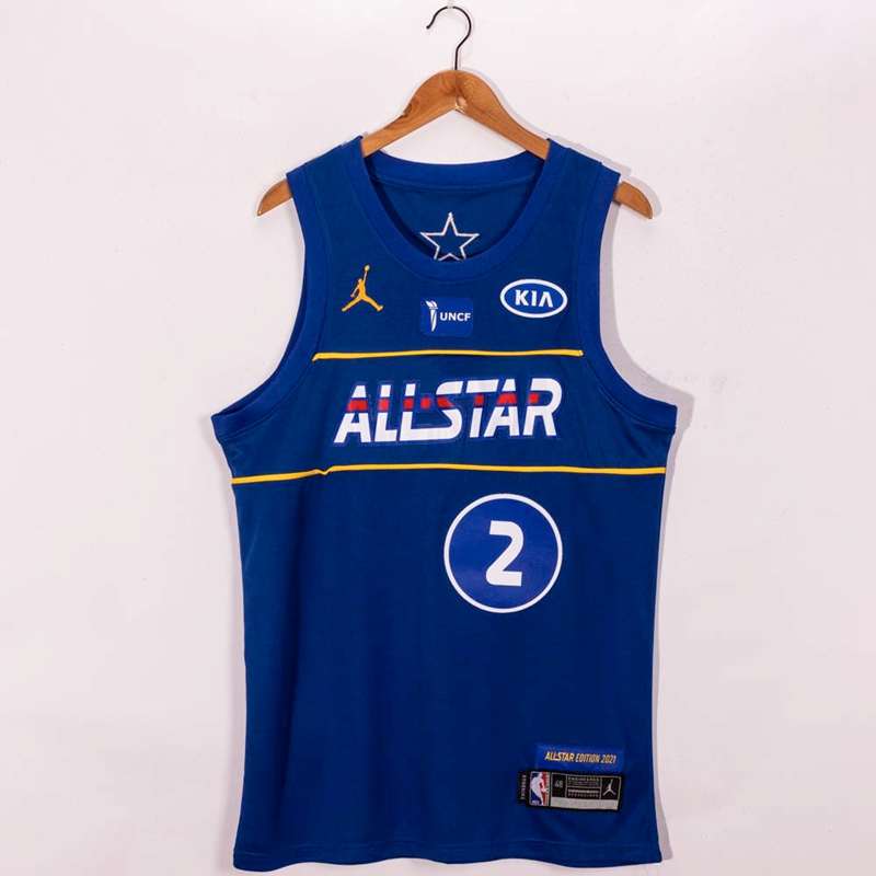 2021 Los Angeles Clippers LEONARD #2 Blue All Star Basketball Jersey (Stitched)