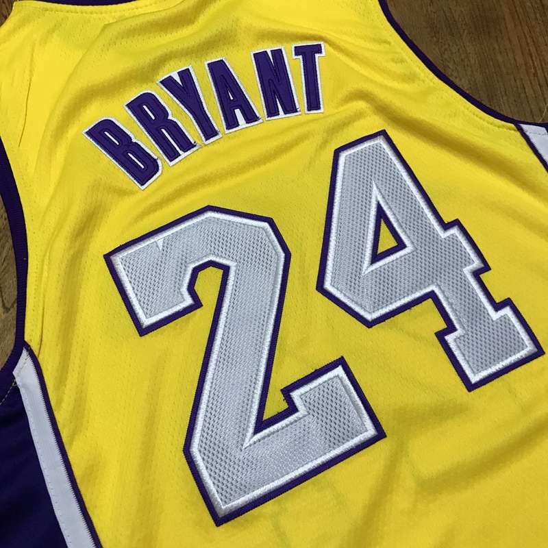 2008/09 Los Angeles Lakers BRYANT #24 Yellow Classics Basketball Jersey (Closely Stitched)