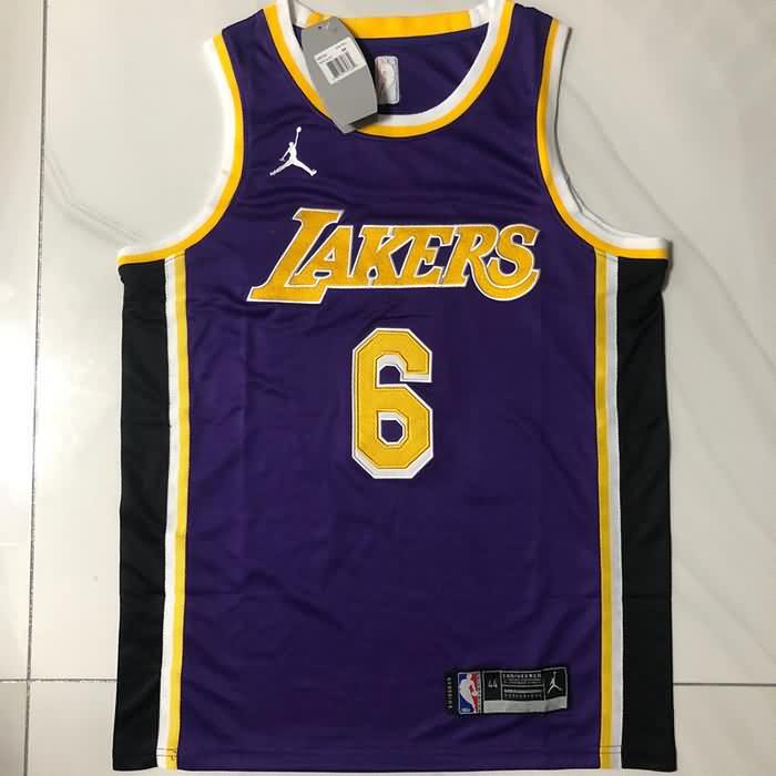 20/21 Los Angeles Lakers JAMES #6 Purple Basketball Jersey (Closely Stitched)