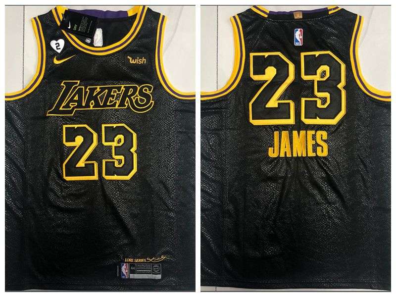 2020 Los Angeles Lakers JAMES #23 Black City Basketball Jersey (Closely Stitched)