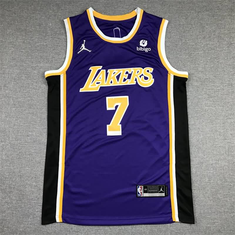 21/22 Los Angeles Lakers ANTHONY #7 Purple AJ Basketball Jersey (Stitched)