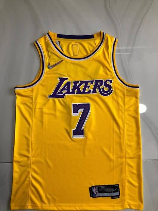 21/22 Los Angeles Lakers ANTHONY #7 Yellow Basketball Jersey (Closely Stitched)
