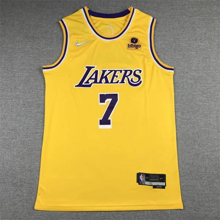 21/22 Los Angeles Lakers ANTHONY #7 Yellow Basketball Jersey (Stitched)