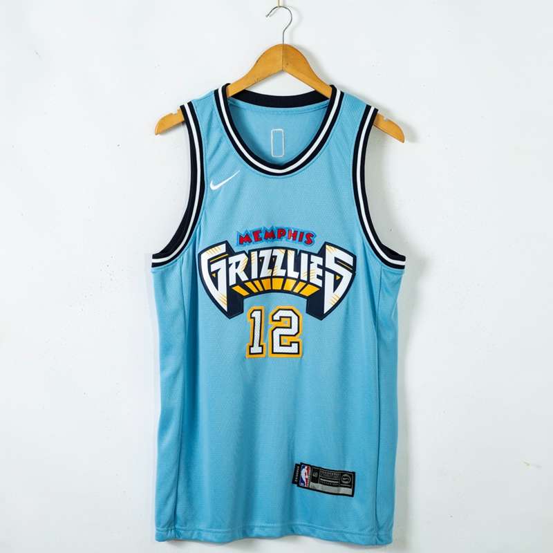 20/21 Memphis Grizzlies MORANT #12 Blue City Basketball Jersey (Stitched)