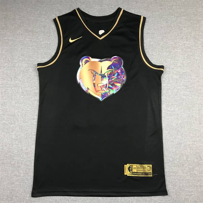 21/22 Memphis Grizzlies MORANT #12 Black Basketball Jersey (Stitched)