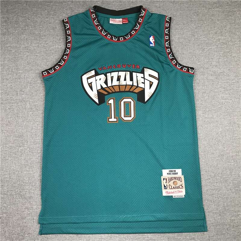 1998/99 Memphis Grizzlies BIBBY #10 Green Classics Basketball Jersey (Stitched)