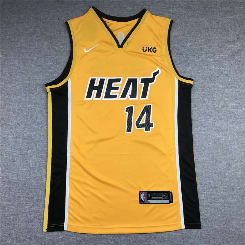 20/21 Miami Heat HERRO #14 Yellow Basketball Jersey (Stitched)