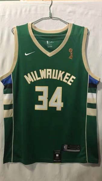 20/21 Milwaukee Bucks ANTETOKOUNMPO #34 Green Champion Basketball Jersey (Stitched)